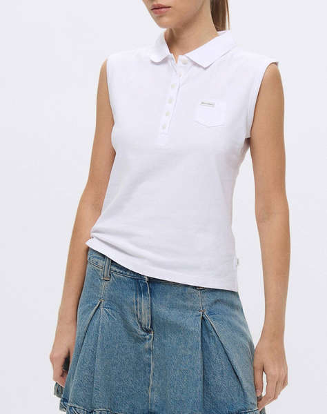 GUESS JEANS GJ SLEEVELESS COLLAR SLIM PKT ДАМСКА ТЕНИСКА