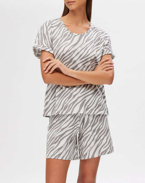 MINERVA ДАМСКА ПИЖАМА L/SHORTS ZEBRA