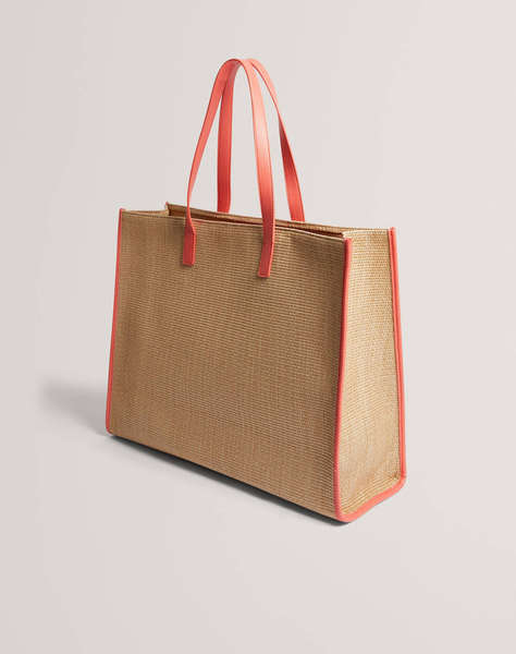 TED BAKER FLORAFF Floral Applique Extra Large Raffia Icon Bag (Размери: 36 x 45 x 14см.)