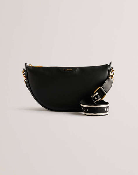 TED BAKER ESSINA Webbing Leather Half Moon Crossbody Bag (Размери: 28 x 16см.)