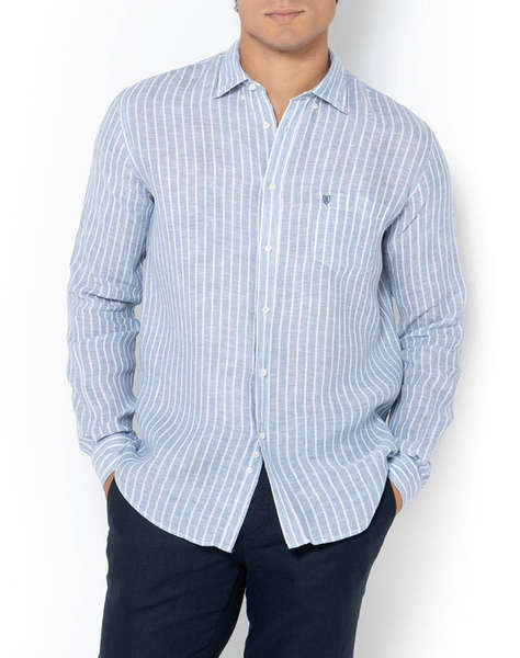 THE BOSTONIANS РИЗА ACORN ЛЕН REGULAR FIT Stripe LINEN Button-down Regular Fit