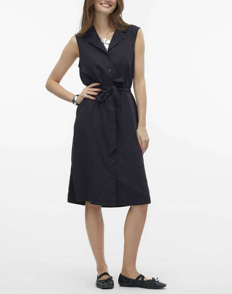 VERO MODA VMBREE SL BLK SHIRT TENCEL DRESS GA
