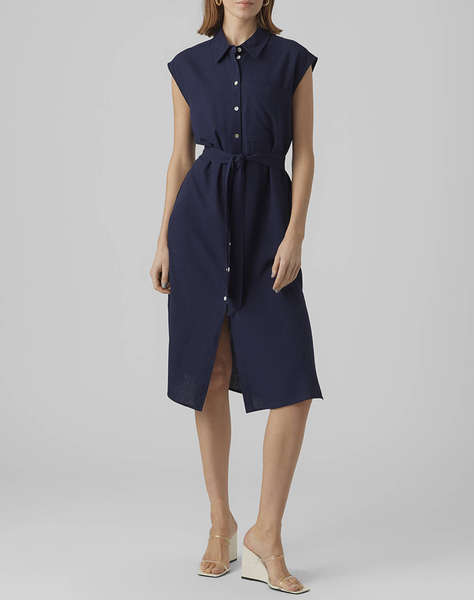 VERO MODA VMMYMILO SL CALF SHIRT DRESS WVN GA