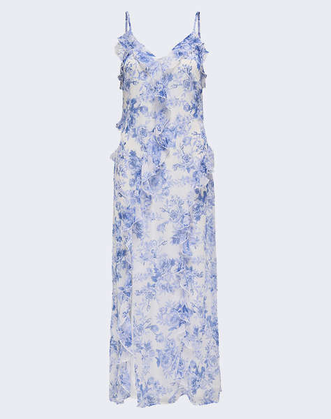 ONLY ONLMIRIAM LIFE S/L FRILL LONG DRESS PTM