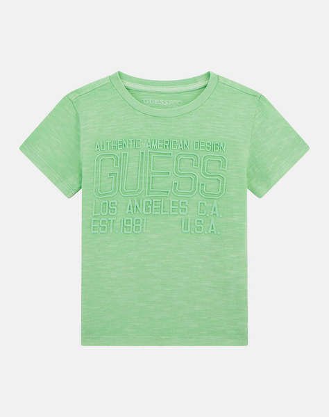 GUESS GARMENT DYE SS T-SHI - MID ORGANIC SLUB JERSEY 160 ДЕТСКА ТЕНИСКА BOY