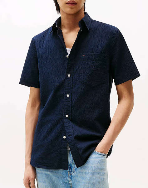 TOMMY HILFIGER SEERSUCKER SOLID SS RF SHIRT