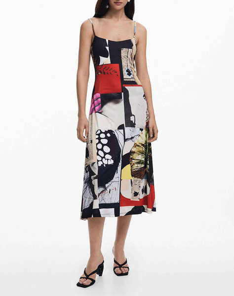 DESIGUAL D2 VEST_NEWSPAPER COL ДАМСКА РОКЛЯ