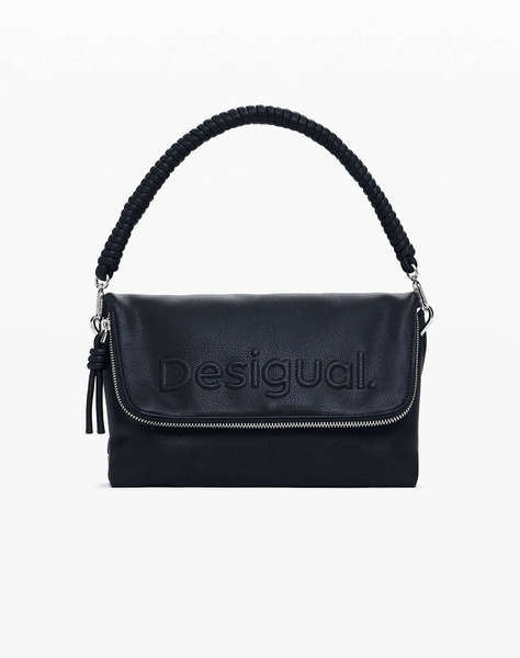 DESIGUAL D2 BAG_HALF VENECIA 3.0 BLAC ДАМСКА ЧАНТА (Размери: 26 x 18 x 12см.)