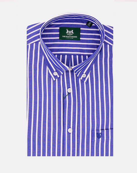 THE BOSTONIANS РИЗА ACORN ПОПЛИН REGULAR FIT Stripe POPLIN Button-down Regular Fit
