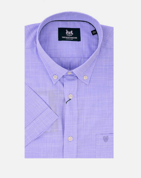 THE BOSTONIANS РИЗА REGULAR FIT Plain SLUB Button-down Regular Fit