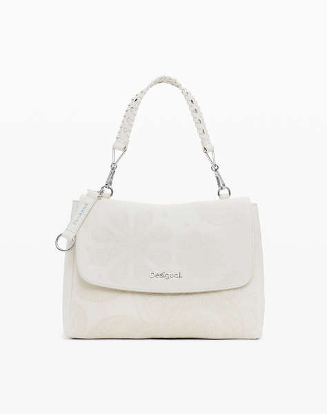 DESIGUAL D3 BAG_DEJAVU POSADAS ECRU ДАМСКА ЧАНТА (Размери: 32 x 23 x 12см.)