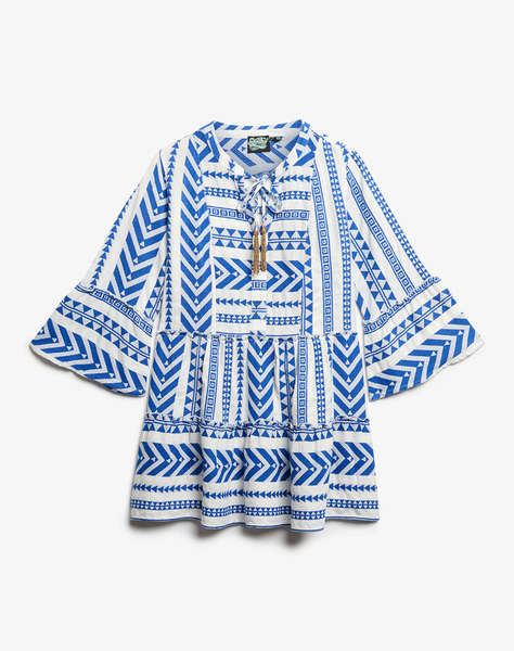 SUPERDRY D2 OVIN IBIZA LS TIERED MINI DRESS ДАМСКА РОКЛЯ