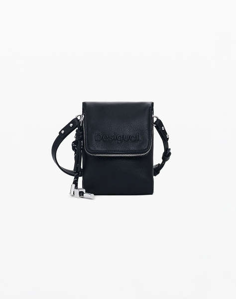 DESIGUAL D2 MONE_HALF PHONE BLACK ДАМСКИ ПОРТФЕЙЛ(Размери: 12 x 17.5 x 5см.)