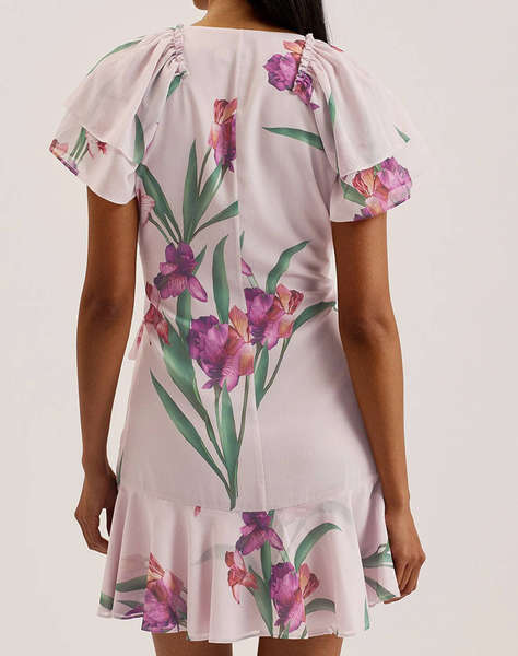 TED BAKER FASNIA Angel Sleeve Wrap Mini Dress