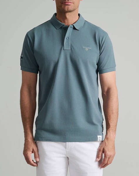 NAVY&GREEN МЪЖКА ТЕНИСКА ПОЛО, CUSTOM FIT