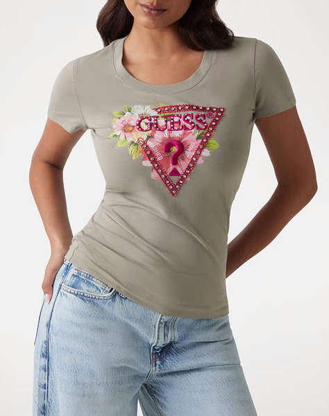 GUESS SS CN TRIANGLE BEADS TEE ДАМСКА ТЕНИСКА