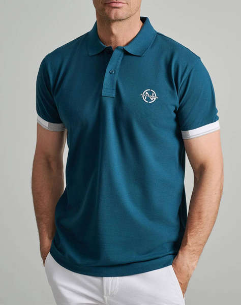 NAVY&GREEN POLO SHIRT, CUSTOM FIT