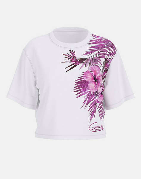 GUESS CN SS LOGO PALM PRINT TEE ДАМСКА ТЕНИСКА