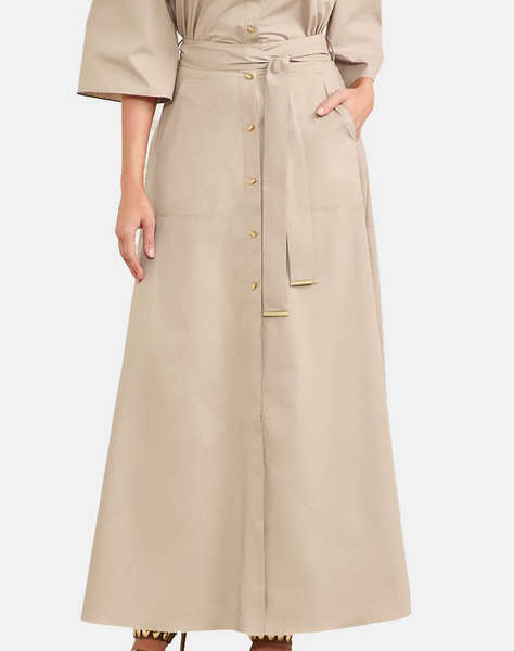 GUESS MARCIANO PAT LONG SKIRT - LIGHT STR COTTON POPELIN 110 ДАМСКА ПОЛА