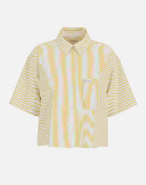 GUESS JEANS GJ SS CAMP COLLAR BO - ORGANIC YD LIGHT COTTON POPLIN ДАМСКА РИЗА