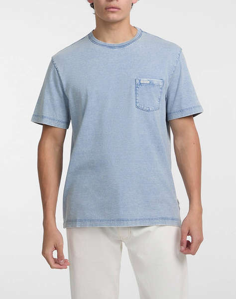 GUESS JEANS GJ SS CN REG PKT TEE - ORGANIC INDIGO COTTON 100 180 МЪЖКА ТЕНИСКА
