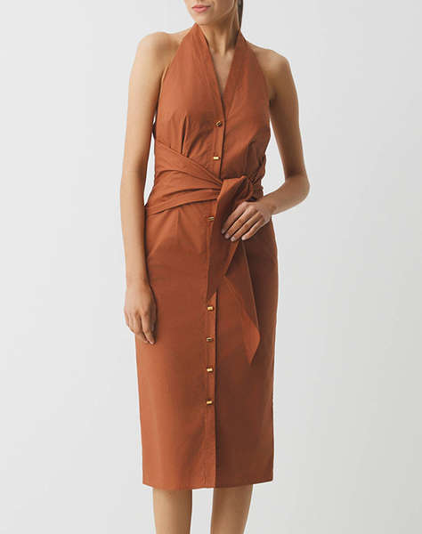 GUESS MARCIANO PAT SL DRESS - LIGHT STR COTTON POPELIN 110ДАМСКА РОКЛЯ