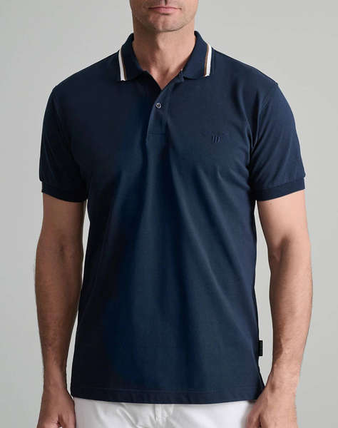NAVY&GREEN МЪЖКА ТЕНИСКА ПОЛО, CUSTOM FIT