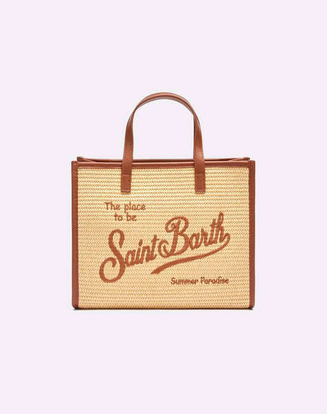 MC2 VIVIAN STRAW-STRAW SHOULDER BAG WITH PIPING-1118 EMB (Размери: 38 x 30 x 14см.)