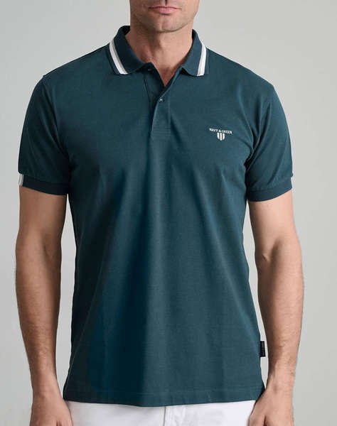 NAVY&GREEN МЪЖКА ТЕНИСКА ПОЛО, CUSTOM FIT