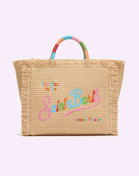 MC2 COLETTE STRAW N-STRAW BAG WITH HANDLE-11 MULTIC EMB (Размери: 26 x 23 x 15 см.)