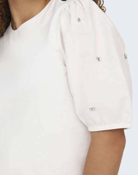 ONLY ONLEMME LIFE S/S O-NECK PUFF MIX TOP JRS