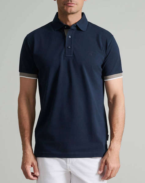 NAVY&GREEN МЪЖКА ТЕНИСКА ПОЛО, CUSTOM FIT