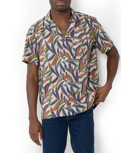 THE BOSTONIANS РИЗА CHARLES ПАМУК CUSTOM FIT Print POPLIN Bayron Custom FIT