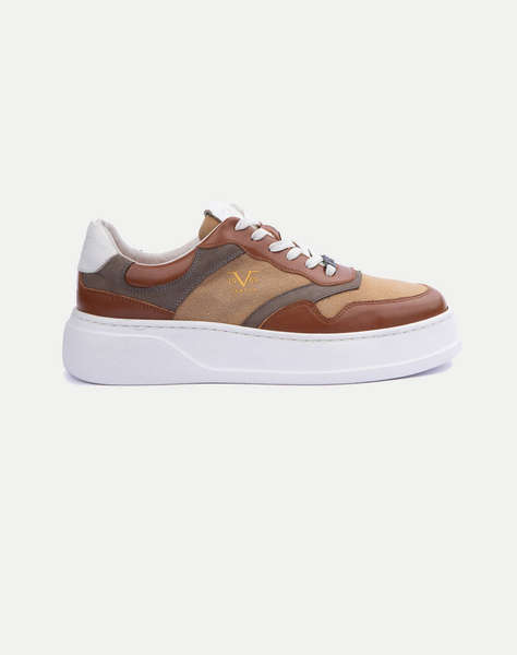 19V69 MEN''S SHOES SNEAKER WAXED LEA/NUBUCK V1969