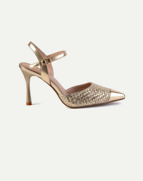19V69 WOMEN''S SHOES HIGH HEEL SLINGBACK PUMP LEA. V1969