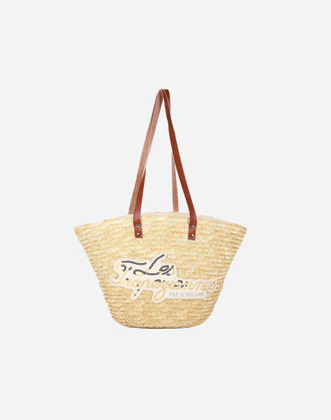 LES TROPEZIENNES MIL-TZ-01 ДАМСКА ЧАНТА BEIGE (Размери: 52 x 31 x 17 см.)