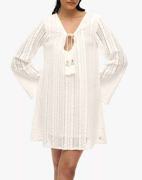 SUPERDRY D2 OVIN IBIZA LACE MINI DRESS ДАМСКА РОКЛЯ