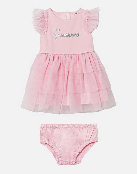 GUESS SET SS DRESS+SATIN PANTIES_CER ДЕТСКА РОКЛЯ GIRL