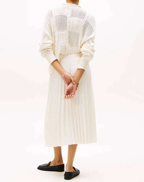 TOMMY HILFIGER FLUID PLEATED PULL ON MIDI SKIRT