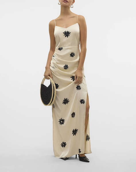 AWARE BY VERO MODA STRAP V-NECK LONG DRESS VMA