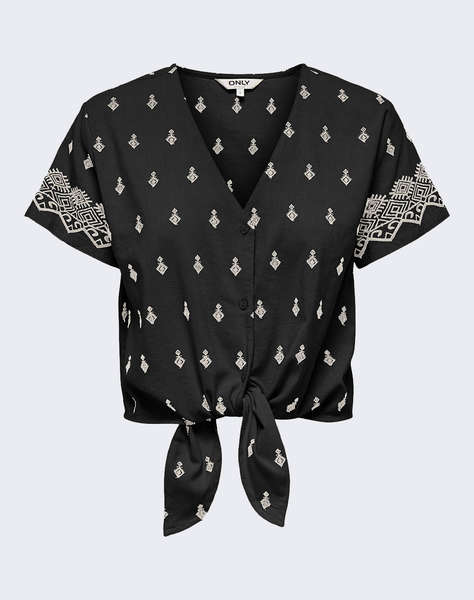 ONLY ONLSIESTA WILLA EMB SS KNOT BUT TOP WVN