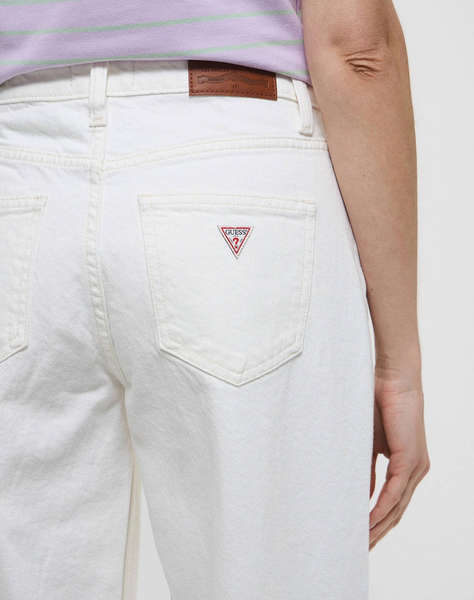 GUESS JEANS GJ G11 WIDE LEG - ECO REGEN CO AGATE STR WHITE ДАМСКИ ПАНТАЛОНИ