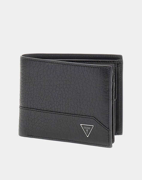 GUESS BRCLN BLFLD W S FLT W COIN PKT МЪЖКИ ПОРТФЕЙЛ(Размери: 12 x 9.5 x 2.5см.)
