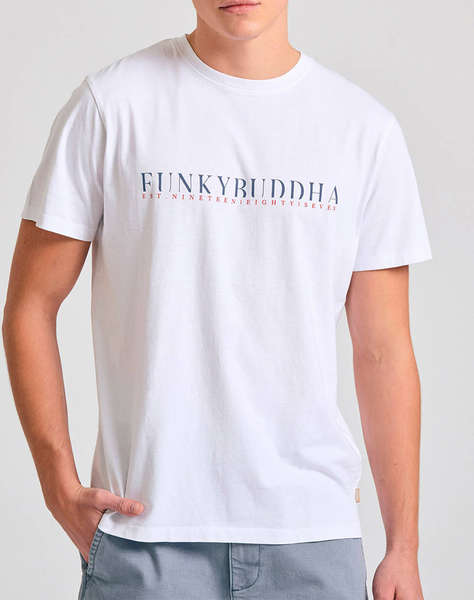 FUNKY BUDDHA Мъжка блуза къса с печат
