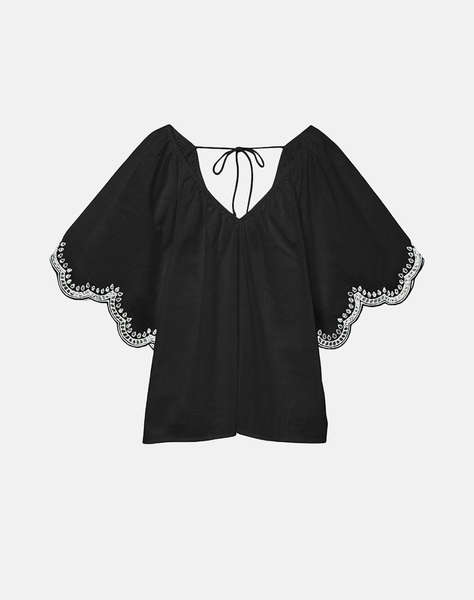 VERO MODA VMDIANA 2/4 V-NECK TOP WVN BTQ