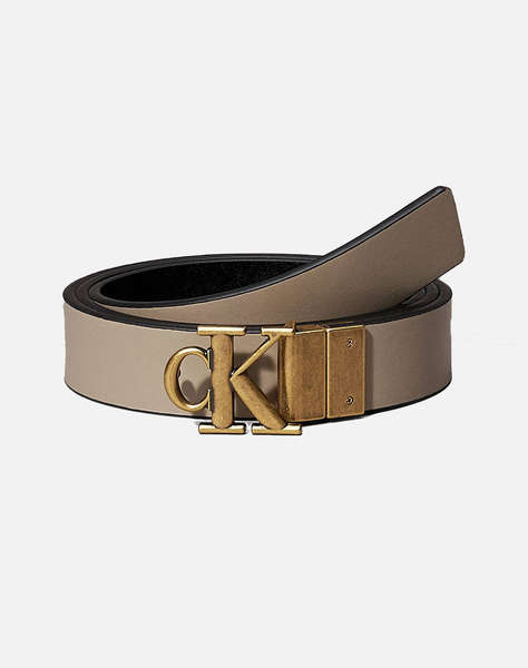 CALVIN KLEIN JEANS MONOGRAM PLACQUE BUCKLE 25MM REV
