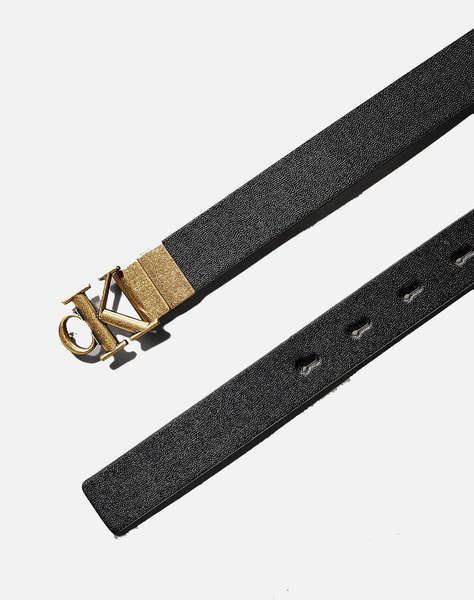 CALVIN KLEIN JEANS MONOGRAM PLACQUE BUCKLE 25MM REV