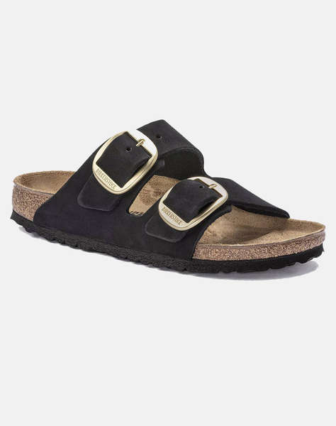BIRKENSTOCK F25 LEATHER ARIZONA BIG BUCKLE LENB BLACK (GOLD) 35 - 43 NARROW SEASONAL ДАМСКИ ОБУВКИ