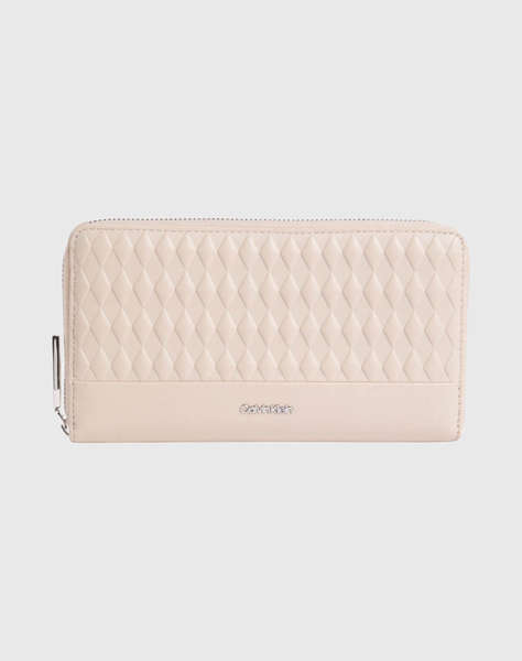 CALVIN KLEIN MINI QUILT LARGE ZIP AROUND (Размери:19 x 9 x 2см.)