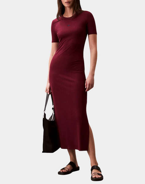 CALVIN KLEIN JEANS A - MODAL RIB SS DRESS